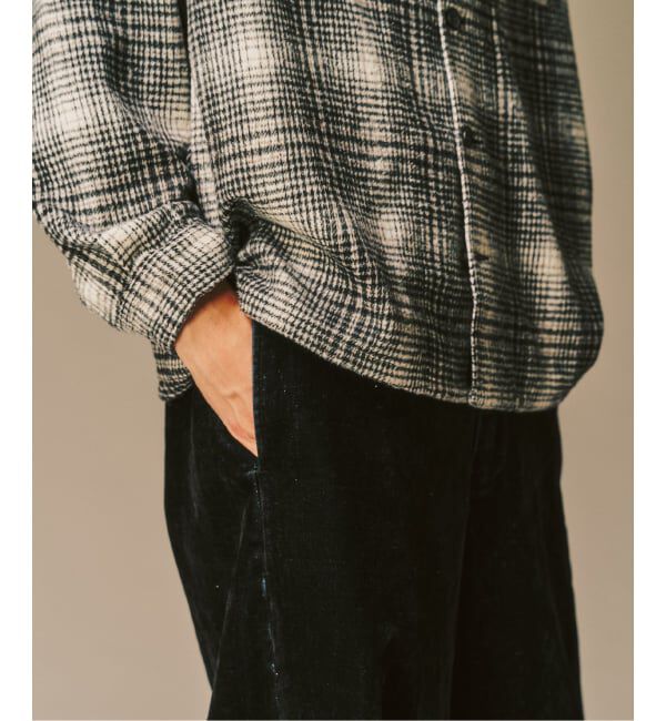 417 EDIFICE「ベロアデニム フレアワークパンツ」|スラックス|