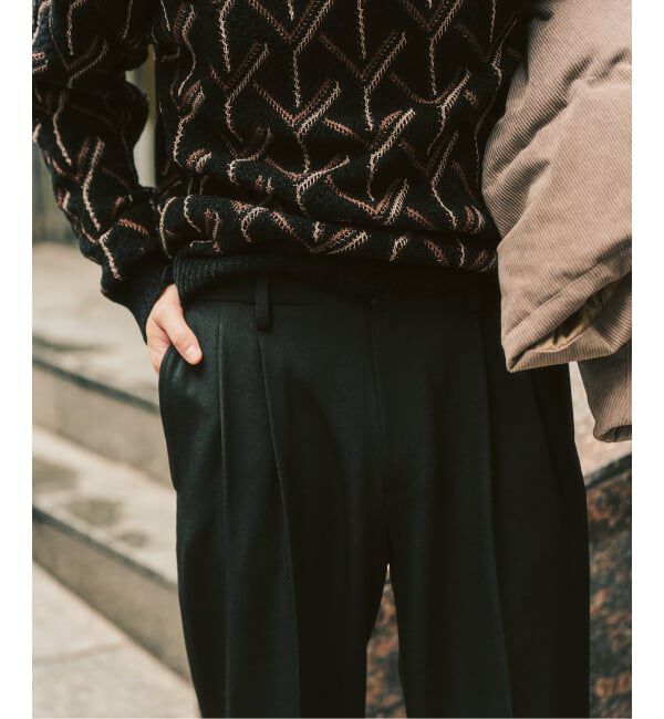 417 EDIFICE「&rdquo;4WAYストレッチ&rdquo;  オーセンティック２タックパンツ」|スラックス|