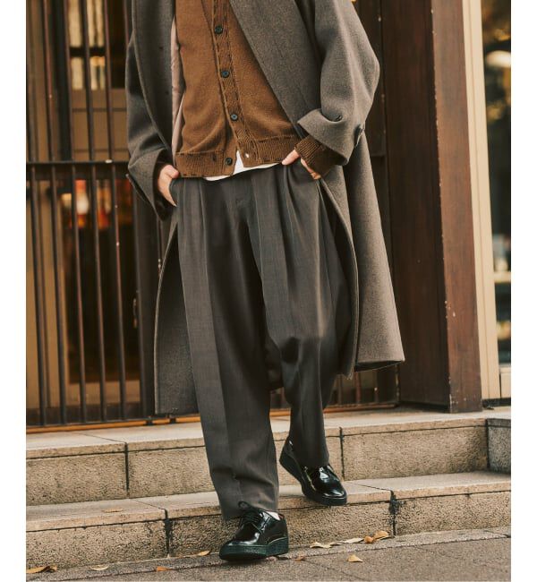 417 EDIFICE「&rdquo;4WAYストレッチ&rdquo;  オーセンティック２タックパンツ」|スラックス|