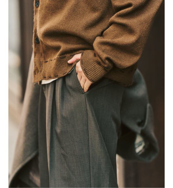 417 EDIFICE「&rdquo;4WAYストレッチ&rdquo;  オーセンティック２タックパンツ」|スラックス|