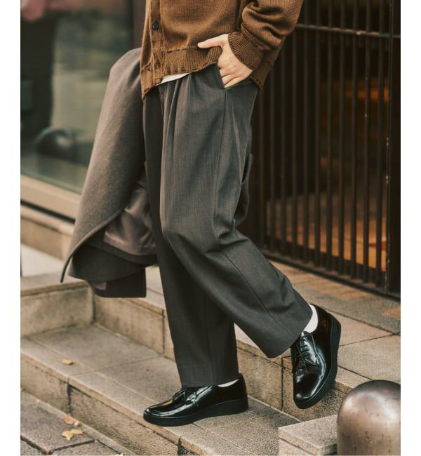 417 EDIFICE「&rdquo;4WAYストレッチ&rdquo;  オーセンティック２タックパンツ」|スラックス|