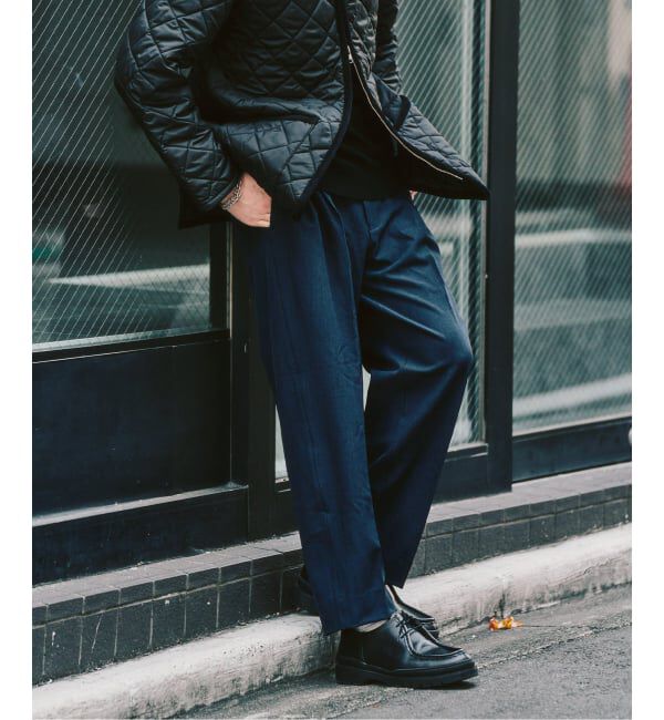 417 EDIFICE「&rdquo;4WAYストレッチ&rdquo;  オーセンティック２タックパンツ」|スラックス|