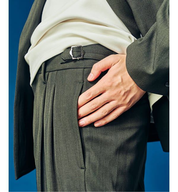 417 EDIFICE「&rdquo;4WAYストレッチ&rdquo;  オーセンティック２タックパンツ」|スラックス|