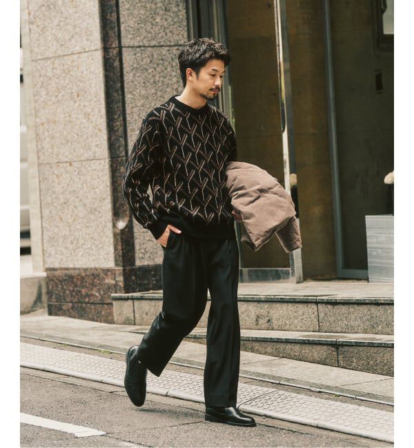 417 EDIFICE「&rdquo;4WAYストレッチ&rdquo;  オーセンティック２タックパンツ」|スラックス|