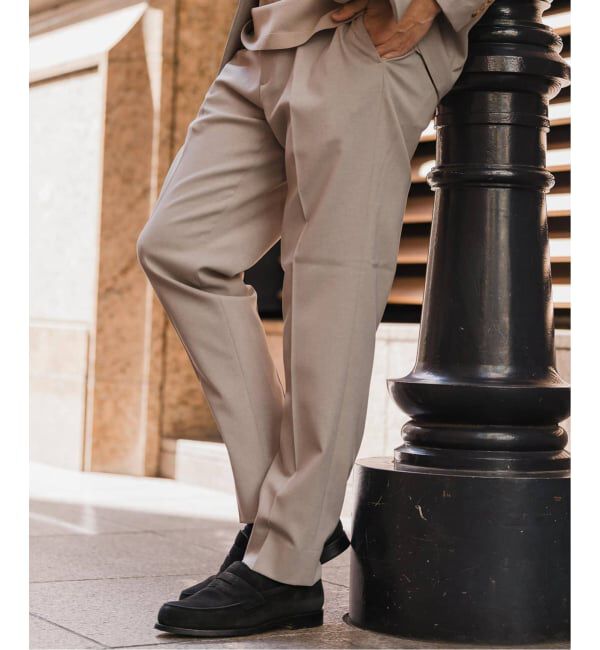 EDIFICE「《予約》"抗菌防臭＆シワ防止機能" ワルツ ツイル テーパードパンツ」|スラックス|