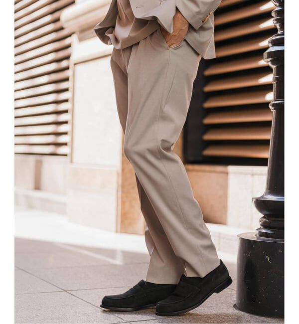 EDIFICE「《予約》"抗菌防臭＆シワ防止機能" ワルツ ツイル テーパードパンツ」|スラックス|