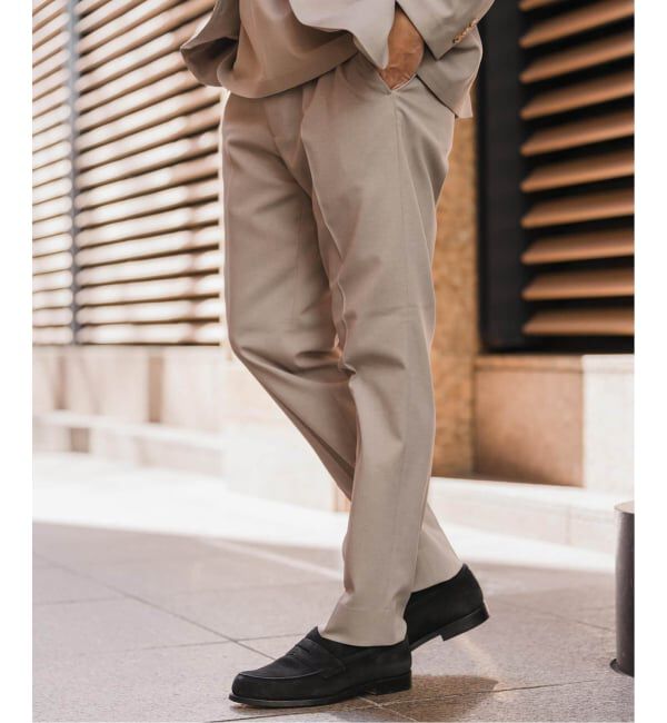 EDIFICE「《予約》"抗菌防臭＆シワ防止機能" ワルツ ツイル テーパードパンツ」|スラックス|