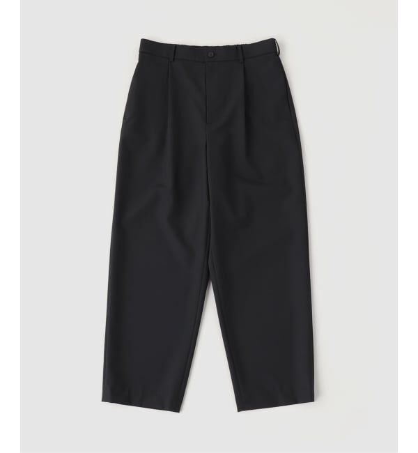 EDIFICE「ATON（エイトン）WOOL TROPICAL LOOSE FIT PANTS」|スラックス|ブラック