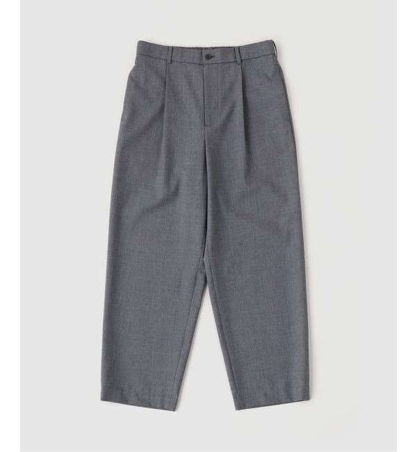 EDIFICE「ATON（エイトン）WOOL TROPICAL LOOSE FIT PANTS」|スラックス|グレー