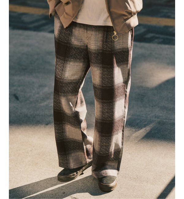 417 EDIFICE「オンブレチェック イージーパンツ」|スラックス|