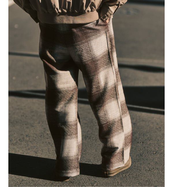 417 EDIFICE「オンブレチェック イージーパンツ」|スラックス|