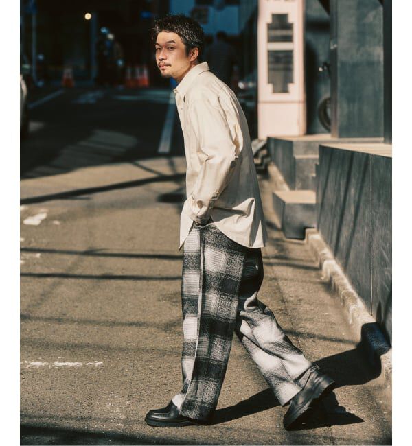 417 EDIFICE「オンブレチェック イージーパンツ」|スラックス|