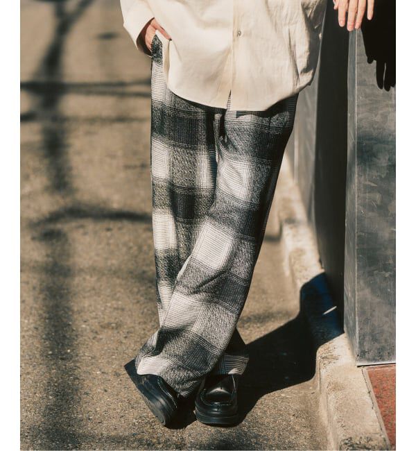 417 EDIFICE「オンブレチェック イージーパンツ」|スラックス|