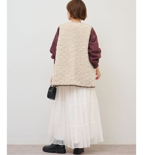 JOURNAL STANDARD relume「《WEB限定追加》シープフェイクファージップベスト」|ダウンベスト・ベスト|