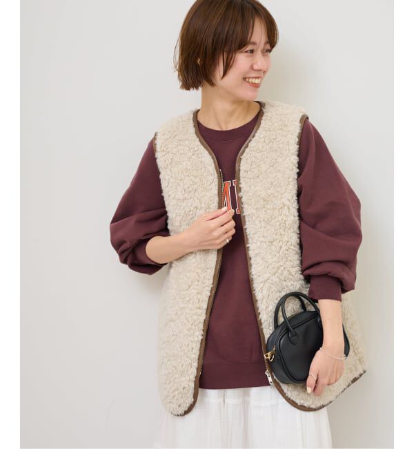 JOURNAL STANDARD relume「《WEB限定追加》シープフェイクファージップベスト」|ダウンベスト・ベスト|