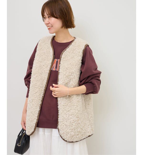 JOURNAL STANDARD relume「《WEB限定追加》シープフェイクファージップベスト」|ダウンベスト・ベスト|