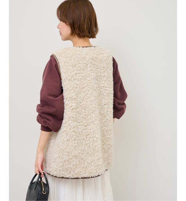 JOURNAL STANDARD relume「《WEB限定追加》シープフェイクファージップベスト」|ダウンベスト・ベスト|