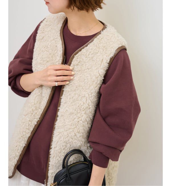 JOURNAL STANDARD relume「《WEB限定追加》シープフェイクファージップベスト」|ダウンベスト・ベスト|