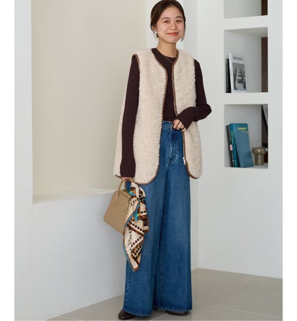 JOURNAL STANDARD relume「《WEB限定追加》シープフェイクファージップベスト」|ダウンベスト・ベスト|