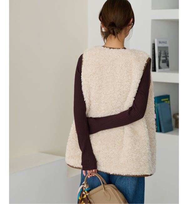 JOURNAL STANDARD relume「《WEB限定追加》シープフェイクファージップベスト」|ダウンベスト・ベスト|