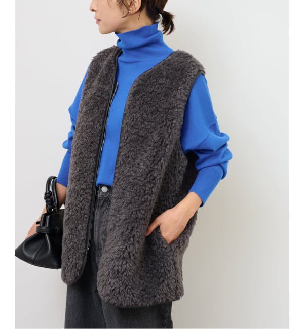 JOURNAL STANDARD relume「《WEB限定追加》シープフェイクファージップベスト」|ダウンベスト・ベスト|