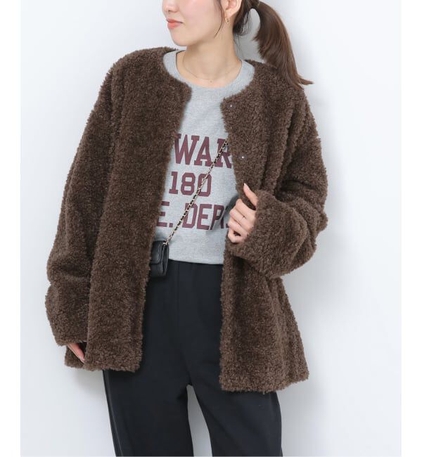 JOURNAL STANDARD relume「《追加》ボアカラーレスジャケット」|その他|ブラウン