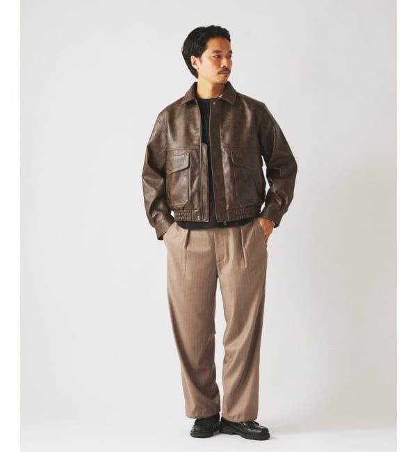 JOURNAL STANDARD relume「ドビーストライプ オーバーパンツ」|スラックス|