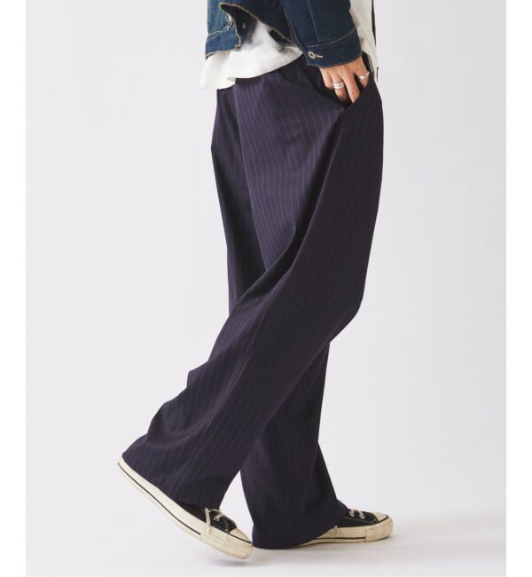 JOURNAL STANDARD relume「ドビーストライプ オーバーパンツ」|スラックス|