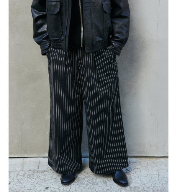 JOURNAL STANDARD「ピン ストライプ バギー ツイル パンツ」|スラックス|