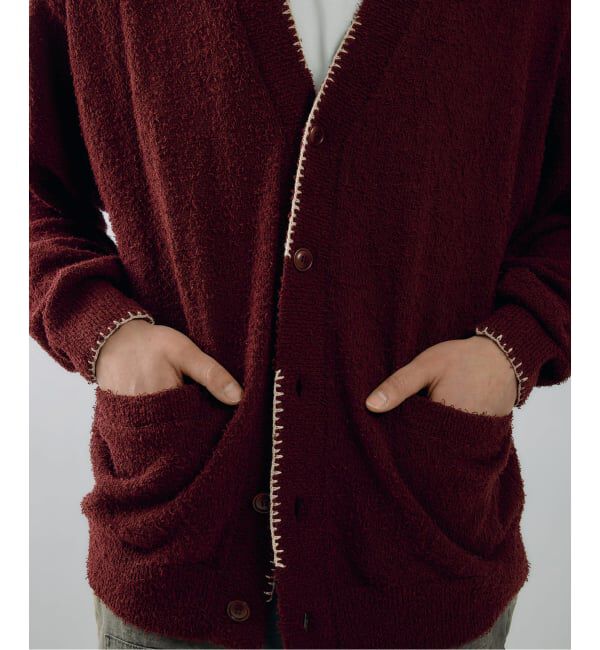 J.S.Homestead「J.S.Homestead / ハンド ステッチ ビアード カーディガン」|カーディガン|