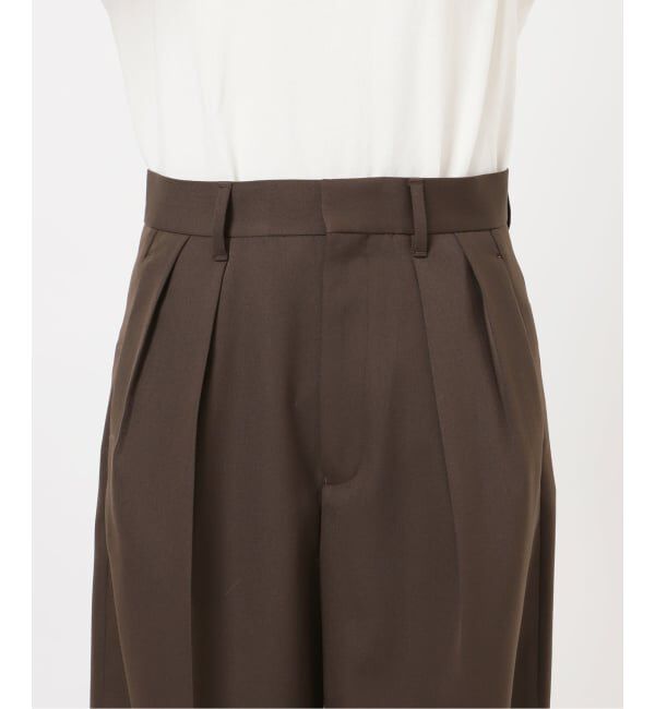 journal standard L'essage「NALYAストライプ/Doeskinワイドパンツ」|スラックス|