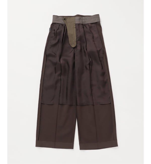 journal standard L'essage「NALYAストライプ/Doeskinワイドパンツ」|スラックス|