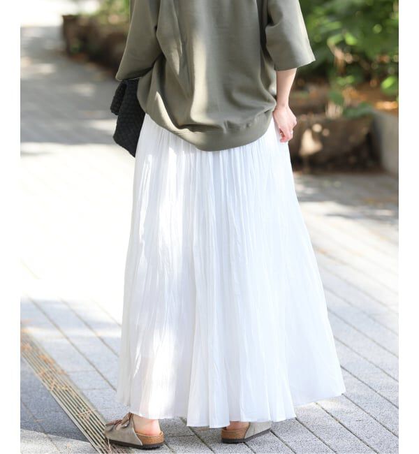 JOURNAL STANDARD relume「［26SS新作］コットンボイルクリンクルマーメイドスカート」|スカート|