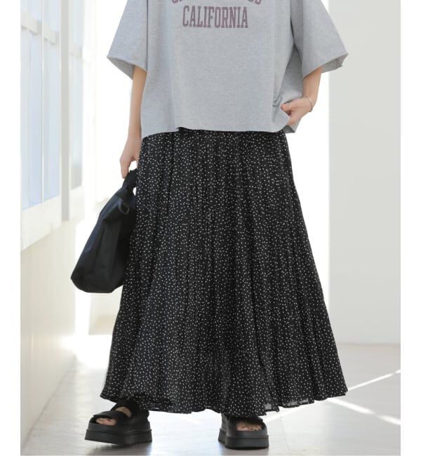 JOURNAL STANDARD relume「［26SS新作］コットンボイルクリンクルマーメイドスカート（ドット柄）」|スカート|