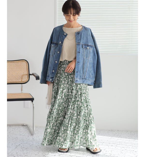 JOURNAL STANDARD relume「《WEB限定追加 / 新色》コットンボイルクリンクルティアードスカート（柄）」|スカート|