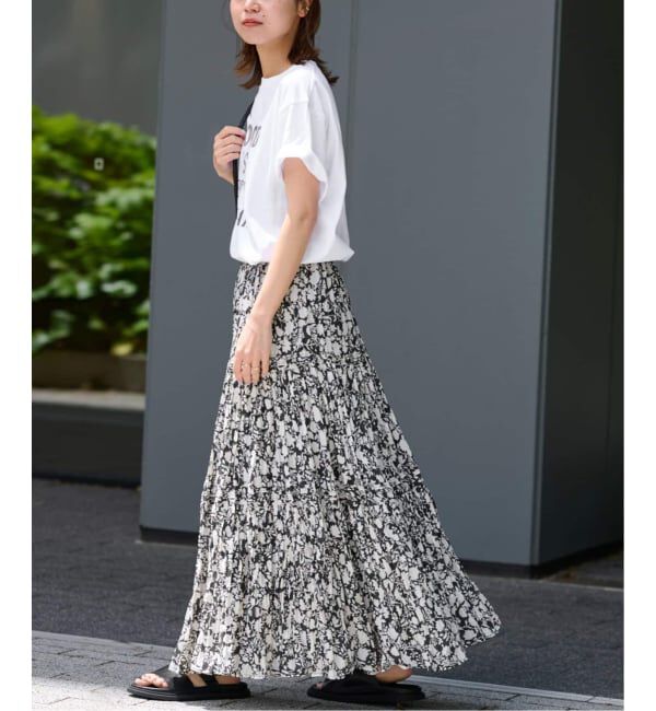 JOURNAL STANDARD relume「《WEB限定追加 / 新色》コットンボイルクリンクルティアードスカート（柄）」|スカート|