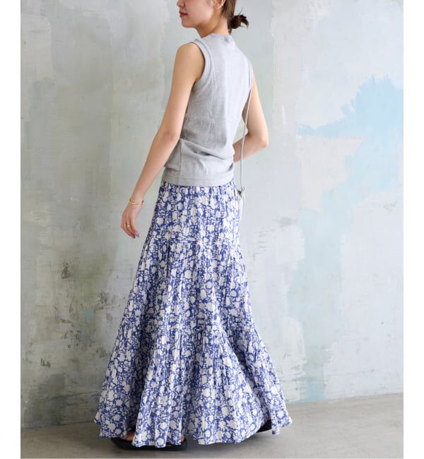 JOURNAL STANDARD relume「《WEB限定追加 / 新色》コットンボイルクリンクルティアードスカート（柄）」|スカート|