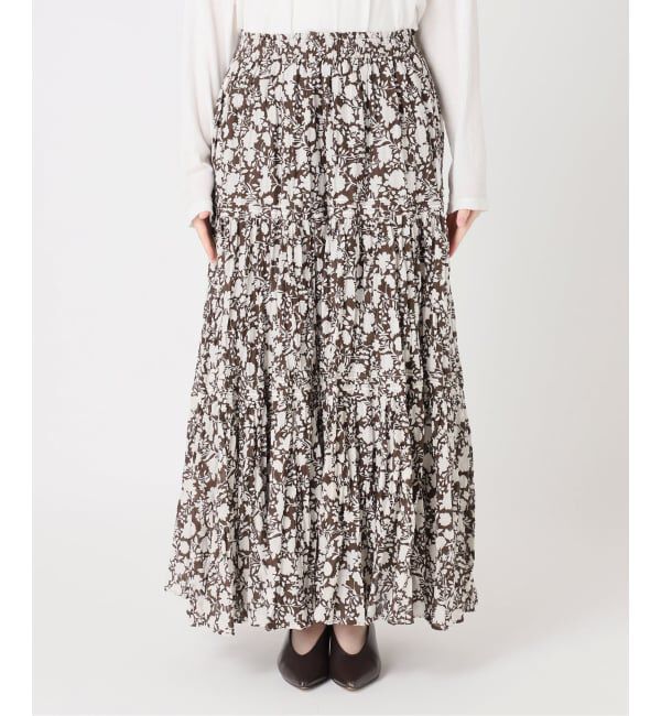 JOURNAL STANDARD relume「《WEB限定追加 / 新色》コットンボイルクリンクルティアードスカート（柄）」|スカート|