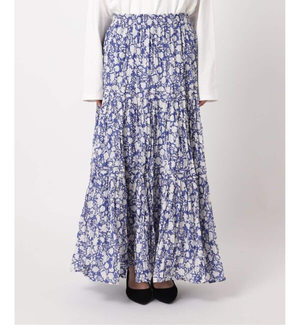 JOURNAL STANDARD relume「《WEB限定追加 / 新色》コットンボイルクリンクルティアードスカート（柄）」|スカート|