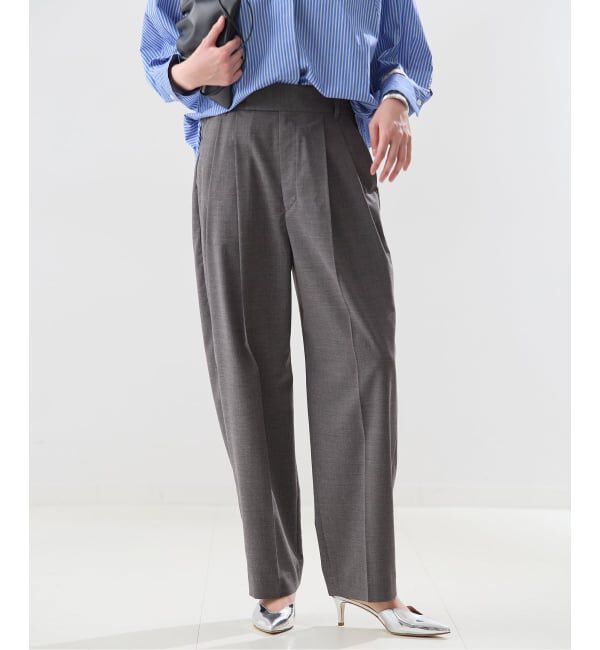 journal standard L'essage「《予約》無地/ストライプテーパードパンツ」|スラックス|