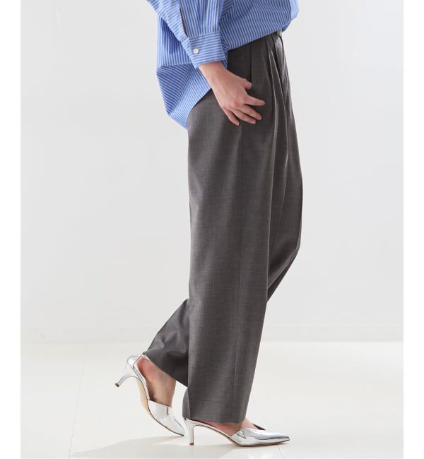journal standard L'essage「《予約》無地/ストライプテーパードパンツ」|スラックス|