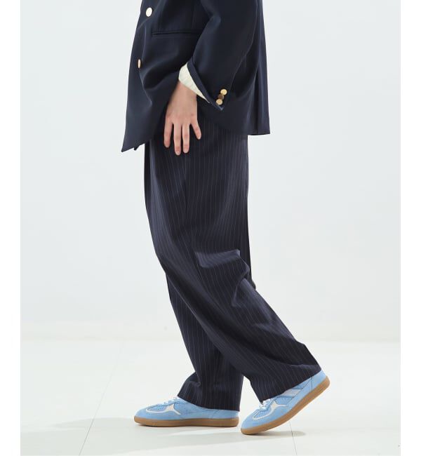 journal standard L'essage「《予約》無地/ストライプテーパードパンツ」|スラックス|