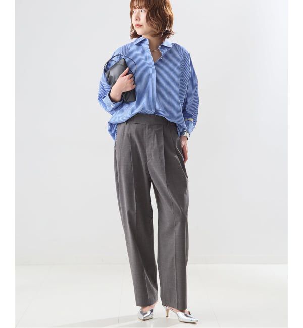 journal standard L'essage「《予約》無地/ストライプテーパードパンツ」|スラックス|