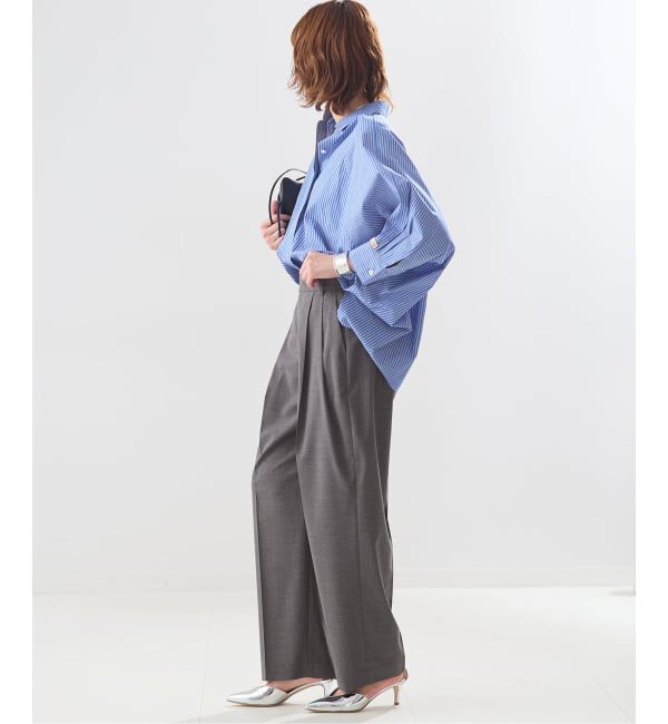 journal standard L'essage「《予約》無地/ストライプテーパードパンツ」|スラックス|