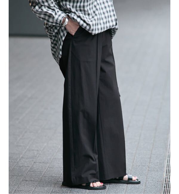 JOURNAL STANDARD「リネンナイロンストレッチスラックス」|スラックス|ブラック