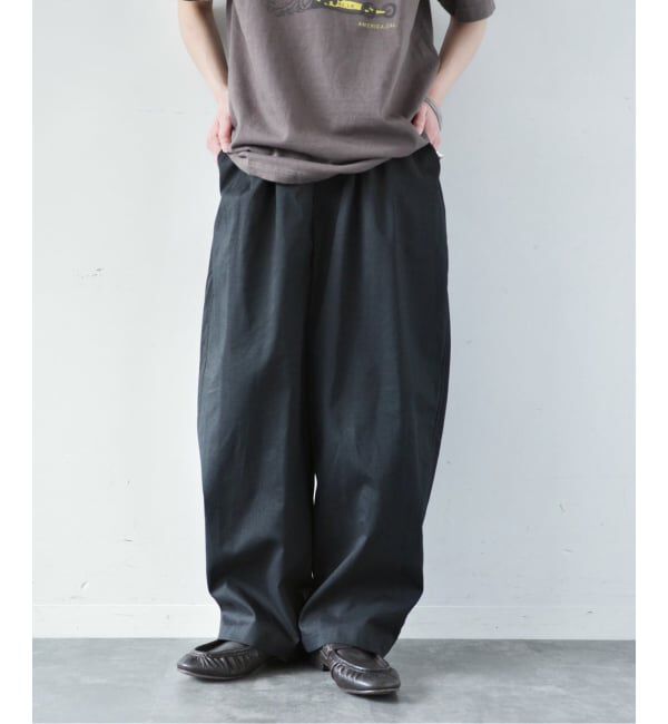 journal standard luxe「ラミートロピカル イージーパンツ」|スラックス|ブラック