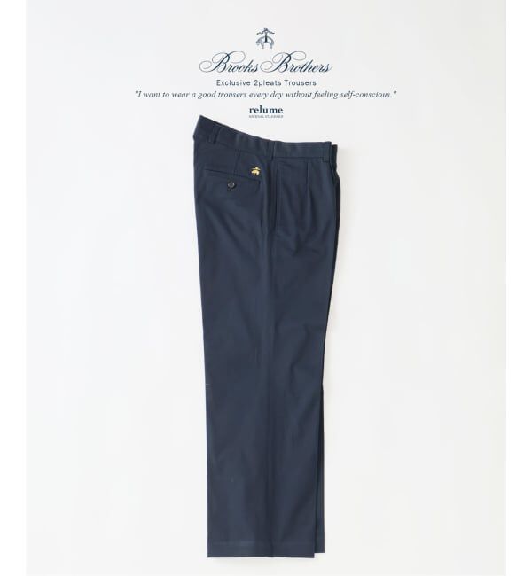 JOURNAL STANDARD relume「《予約》Brooks Brothers / ブルックスブラザーズ 別注 2プリーツ スラックス」|スラックス|ネイビー