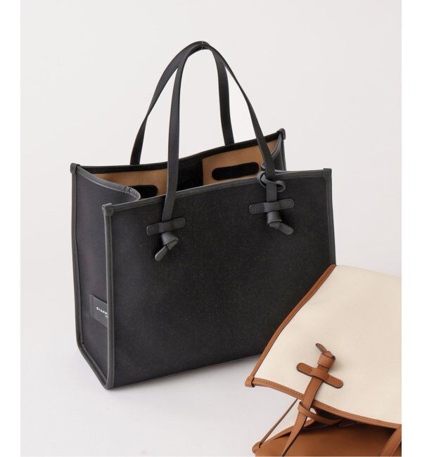 Spick and Span「GIANNI CHIARINI / ジャンニ キアリーニ MARCELLA  BS6850 COMM CNV-SE25」|トートバッグ|ブラック