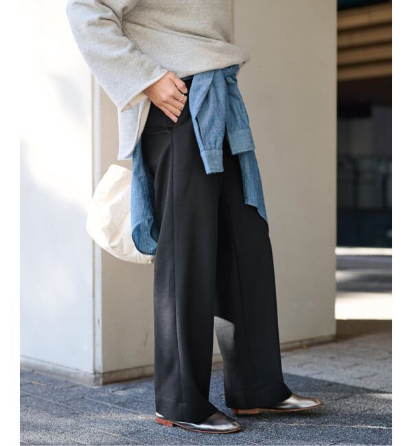 FRAMeWORK「ドビーオックスストレートパンツ」|スラックス|