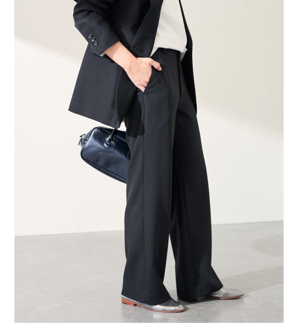 FRAMeWORK「ドビーオックスストレートパンツ」|スラックス|